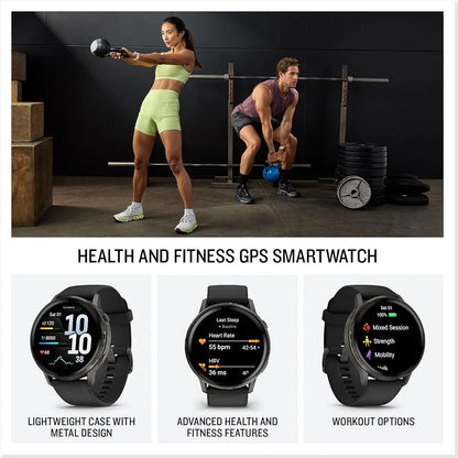 Garmin Venu 4, 45mm GPS smartwatch, Black