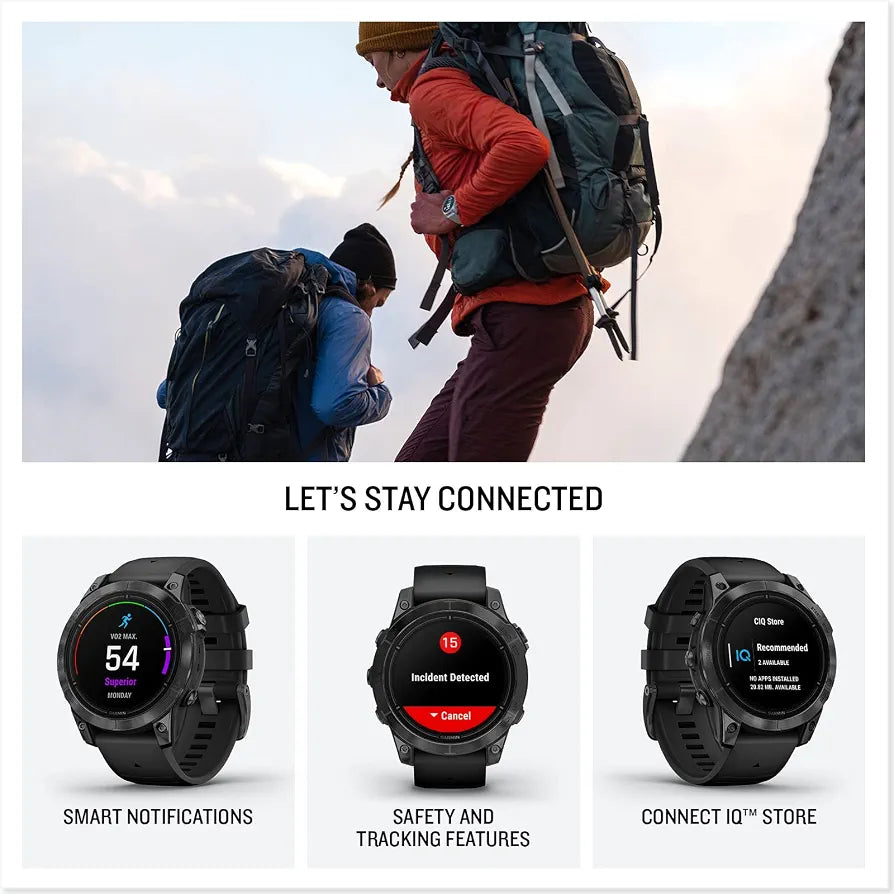 Garmin epix Pro , Glass, Silver, Whitestone