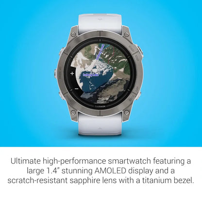 Garmin epix Pro  Sapphire Edition, 51mm, High Performance Smartwatch, Advanced Training Technology, Built-in Flashlight, Whitestone