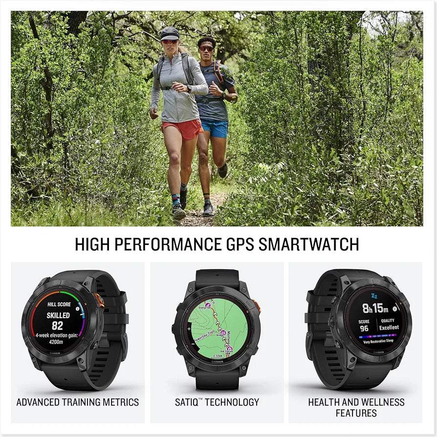 Garmin fēnix 7X Pro Solar, 51mm GPS smartwatch, Black