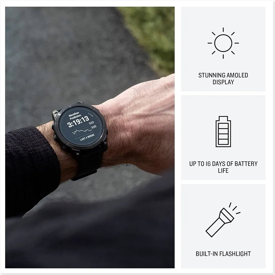 Garmin epix Pro , Glass, Silver, Whitestone