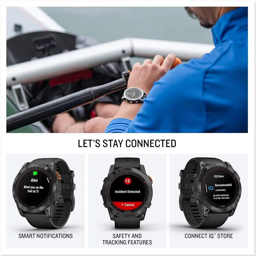 Garmin fēnix 7X Pro Solar, 51mm GPS smartwatch, Black