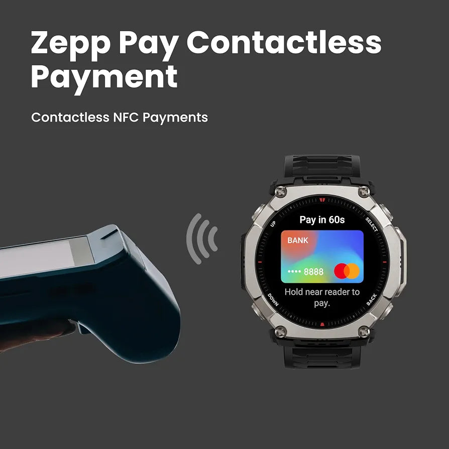 Amazfit T-Rex Ultra 2 Dual-Band GPS Outdoor Smart Watch, 51mm Ti Body, 1.5" Sapphire AMOLED Display, Flashlight, 30 Days of Battery, Offline Maps, 10 ATM, 180+ Sports Mode for Android & iPhone, Black